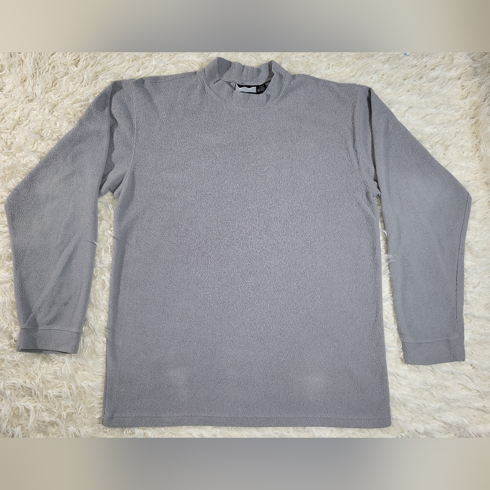 Woodlake Royal Gray Fleece Round Neck Pullover Sweatshirt Men's Size XLT